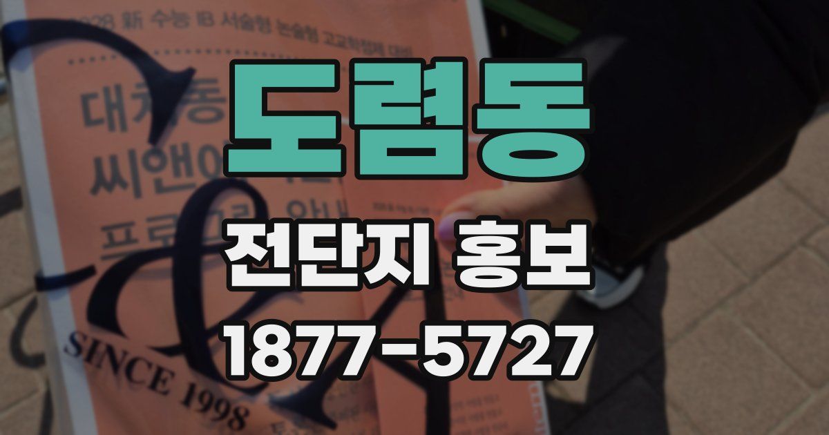 도렴동 전단지 홍보