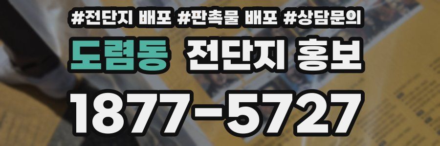 도렴동 전단지 홍보