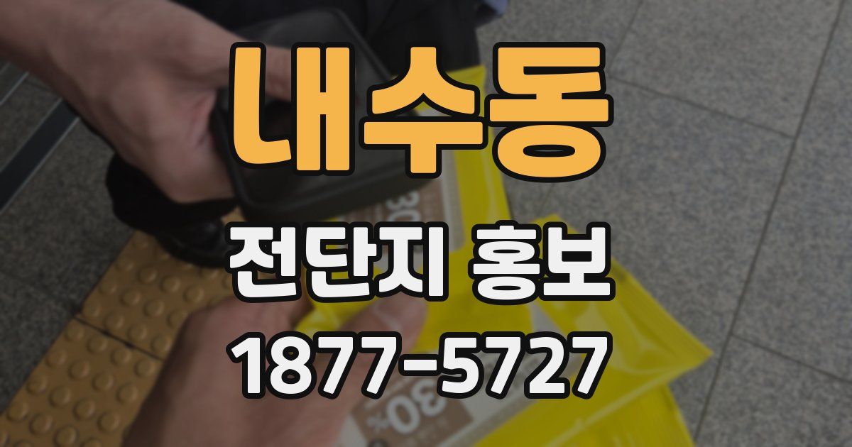내수동 전단지 홍보