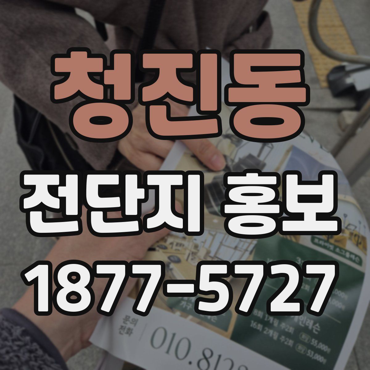 청진동 전단지 홍보