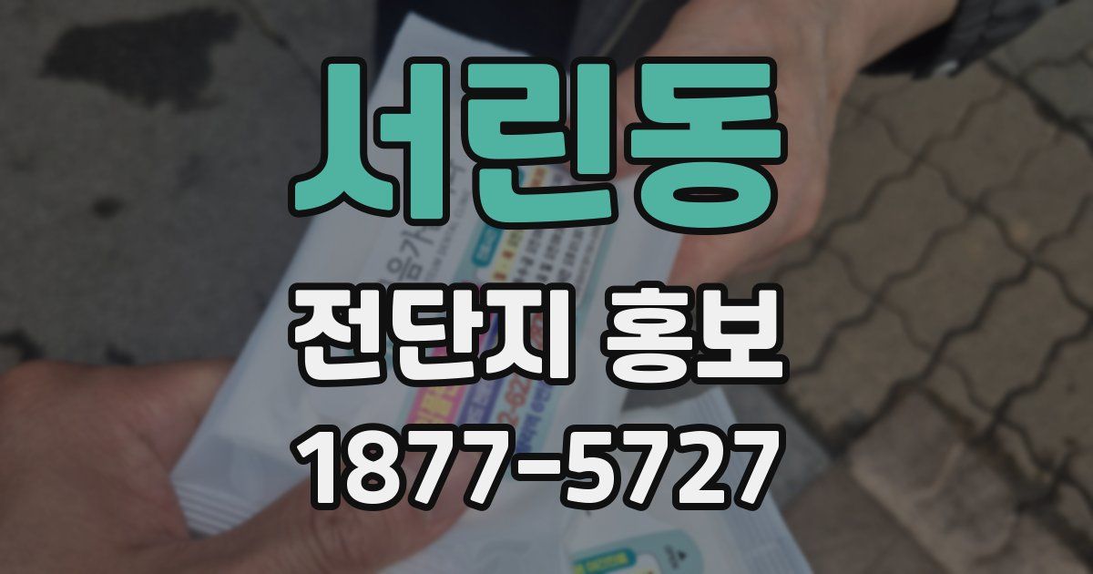 서린동 전단지 홍보