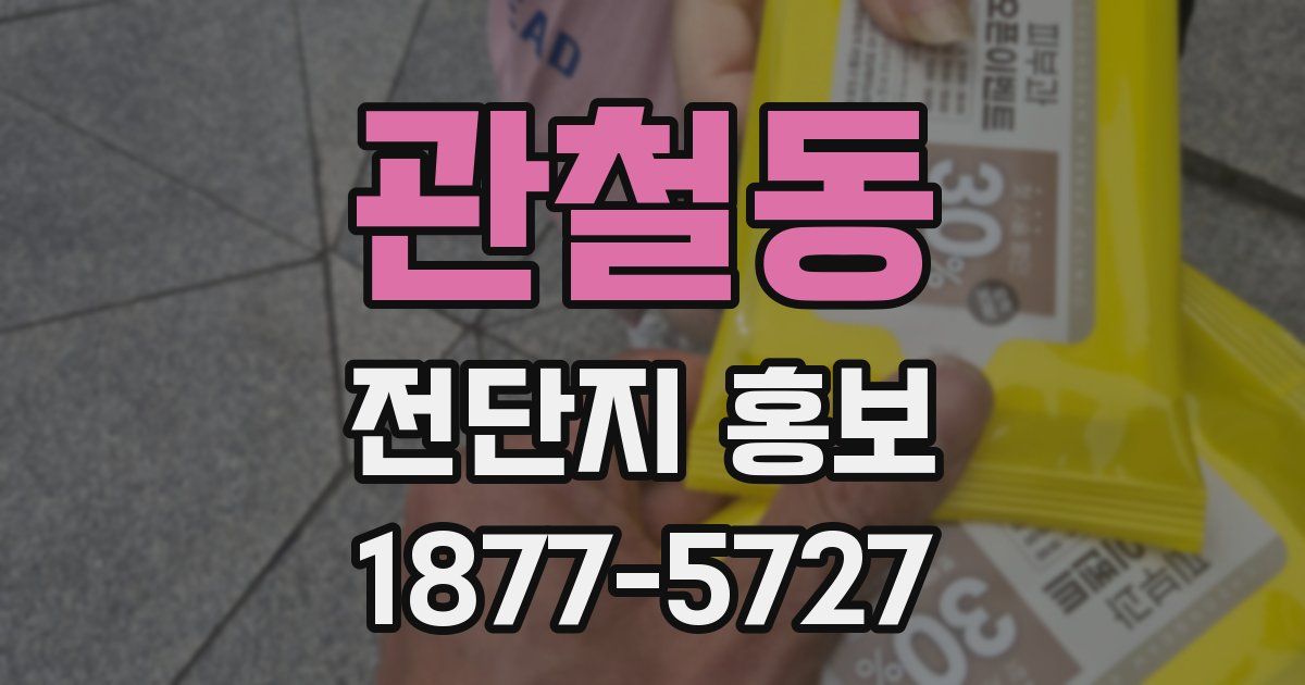 관철동 전단지 홍보