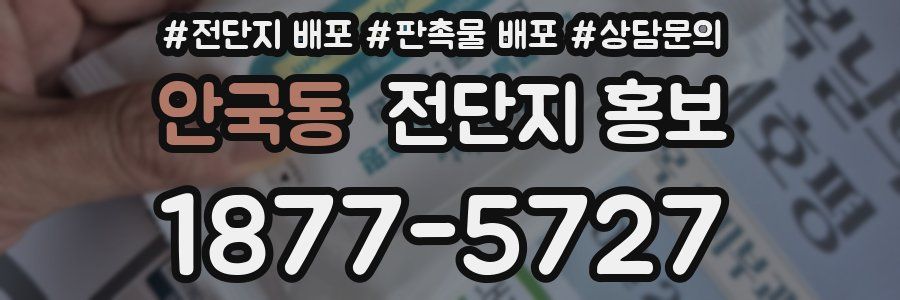 안국동 전단지 홍보