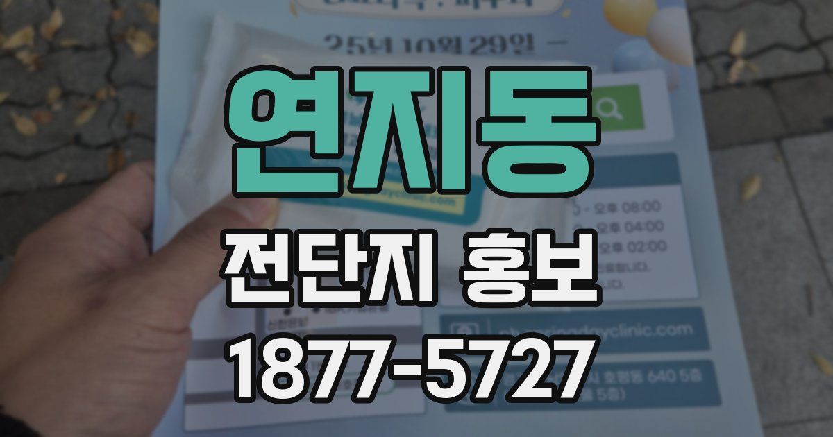 연지동 전단지 홍보