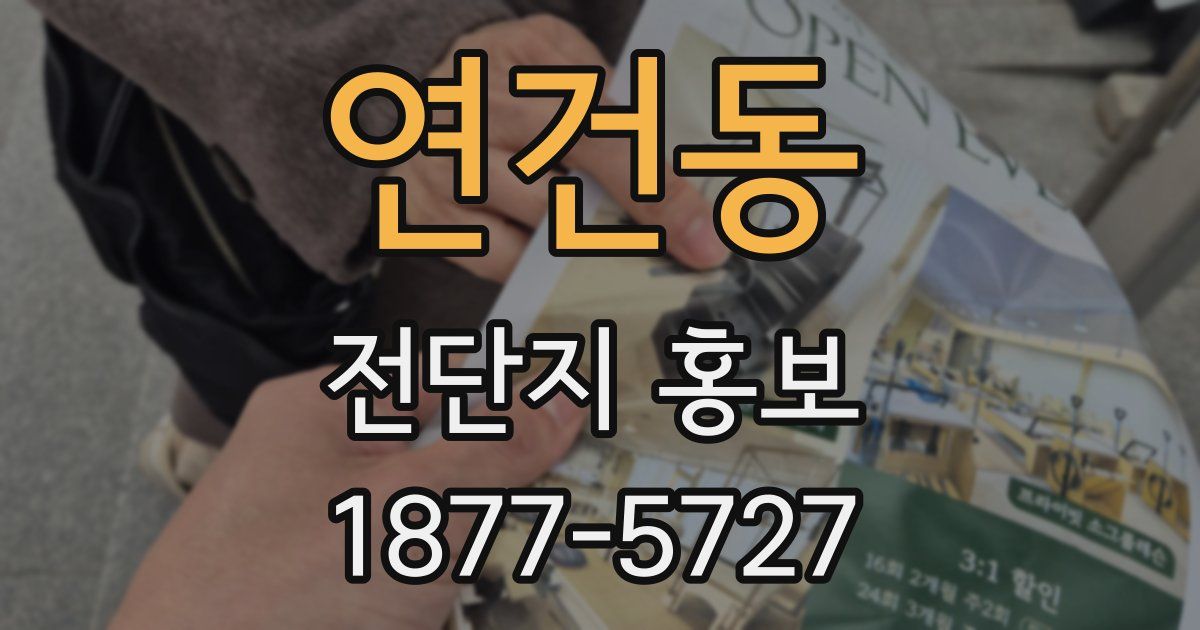 연건동 전단지 홍보