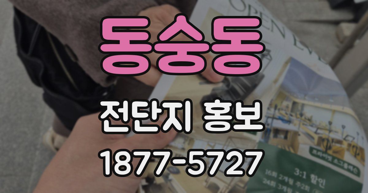 동숭동 전단지 홍보