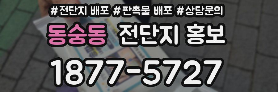 동숭동 전단지 홍보