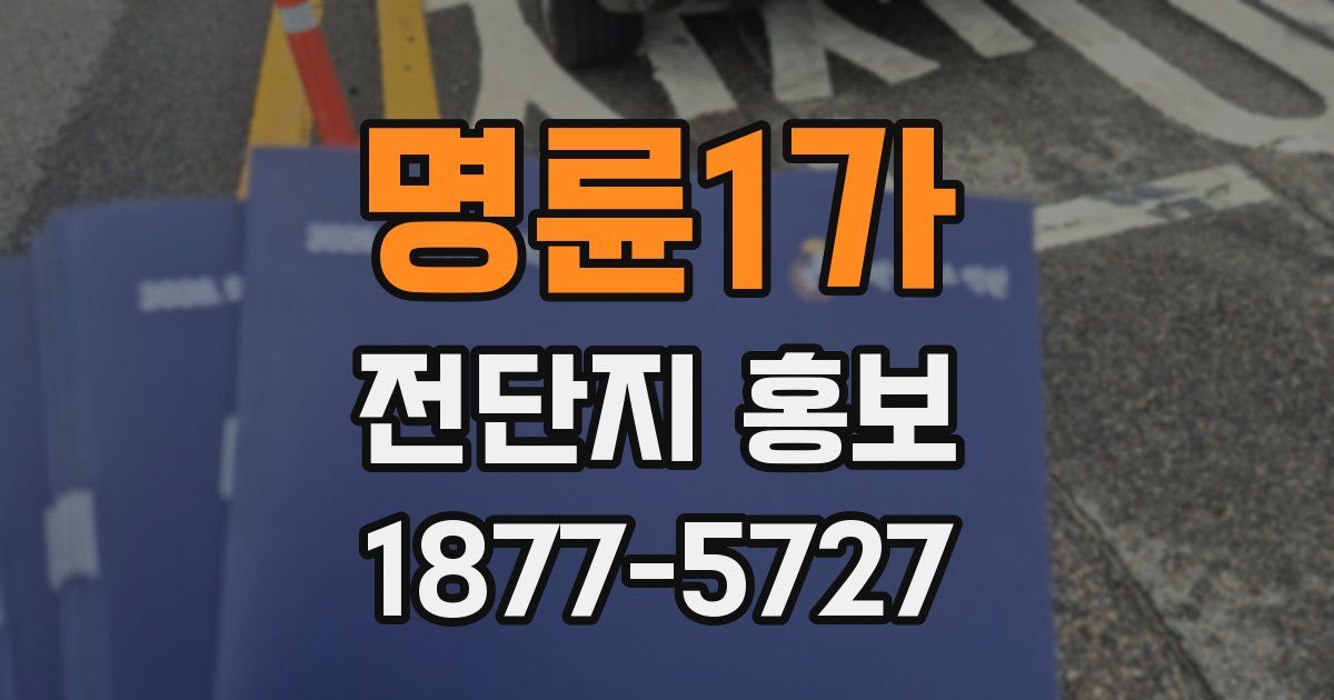 명륜1가 전단지 홍보