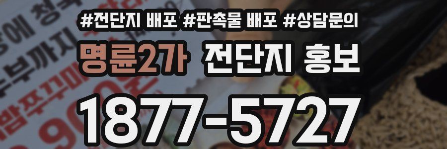 명륜2가 전단지 홍보