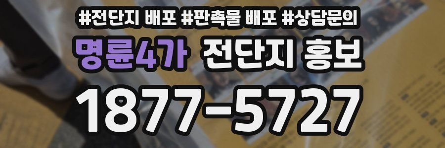 명륜4가 전단지 홍보