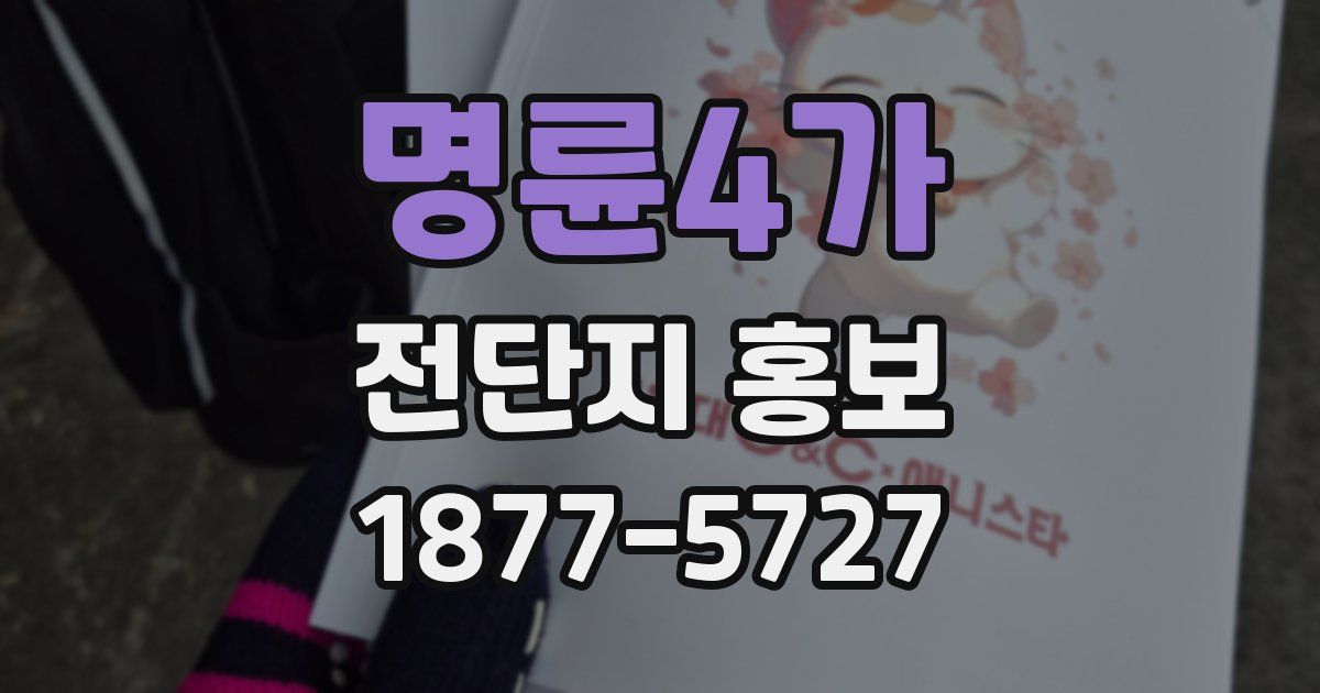 명륜4가 전단지 홍보