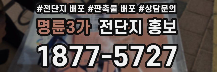 명륜3가 전단지 홍보