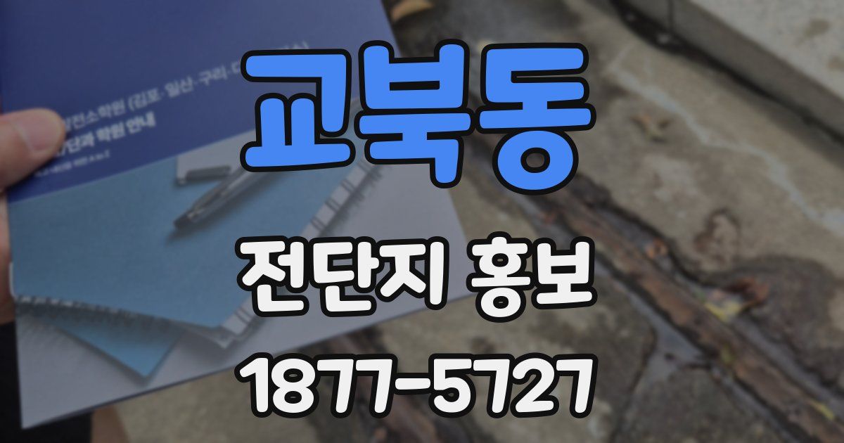 교북동 전단지 홍보