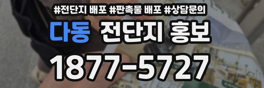 다동 전단지 홍보