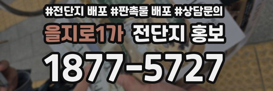 을지로1가 전단지 홍보