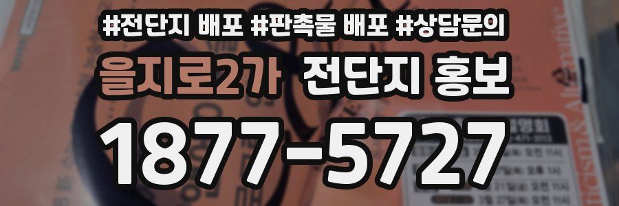 을지로2가 전단지 홍보