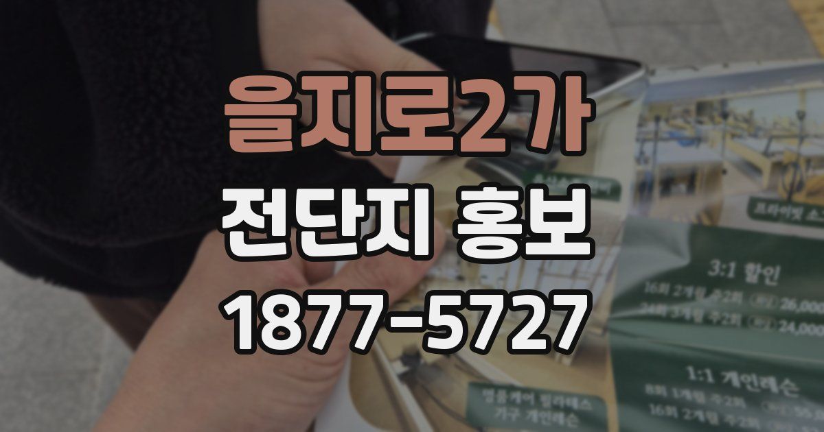 을지로2가 전단지 홍보