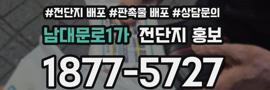 남대문로1가 전단지 홍보