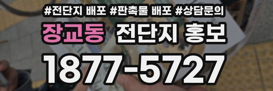 장교동 전단지 홍보