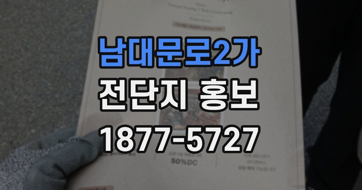 남대문로2가 전단지 홍보