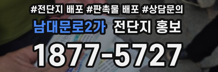 남대문로2가 전단지 홍보
