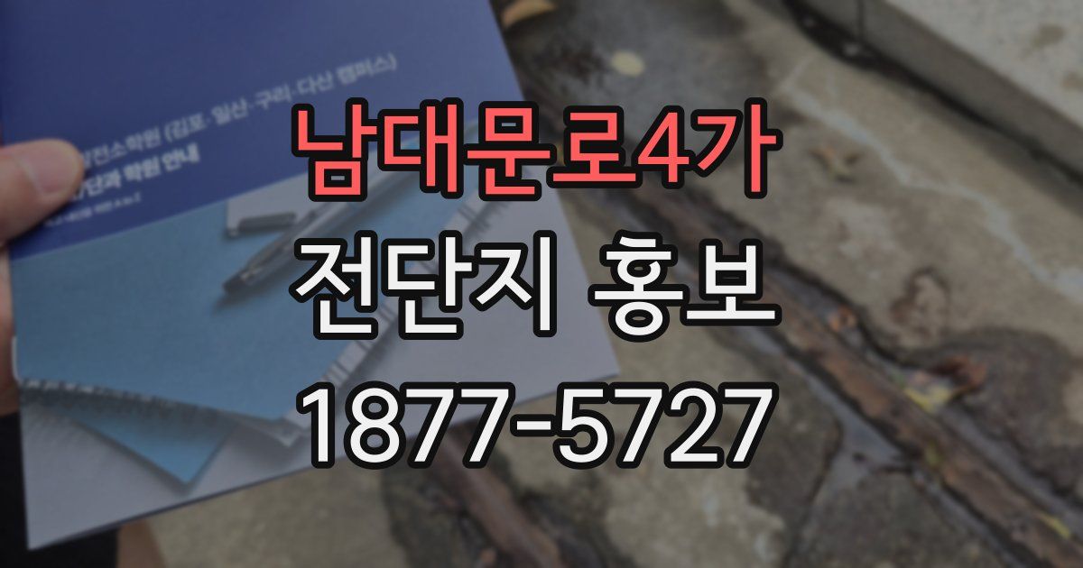 남대문로4가 전단지 홍보
