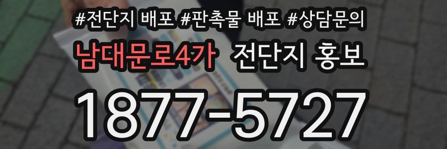 남대문로4가 전단지 홍보