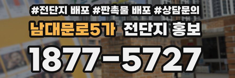 남대문로5가 전단지 홍보
