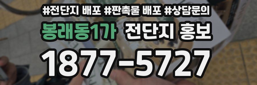 봉래동1가 전단지 홍보