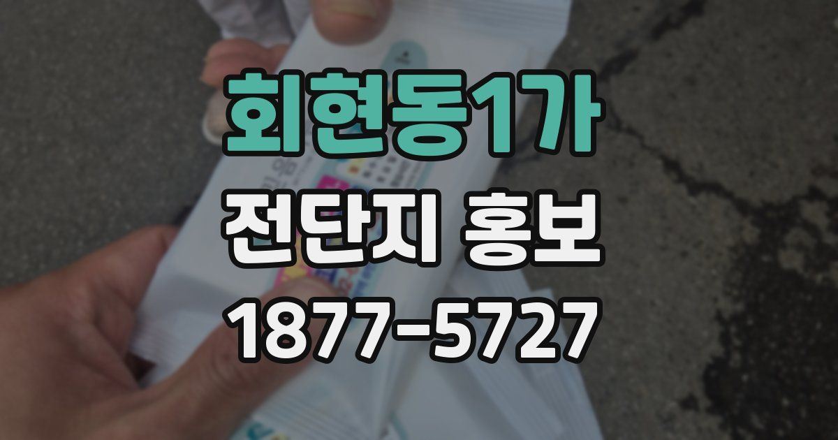 회현동1가 전단지 홍보