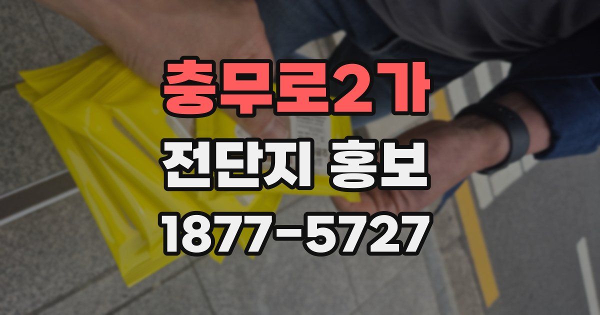 충무로2가 전단지 홍보