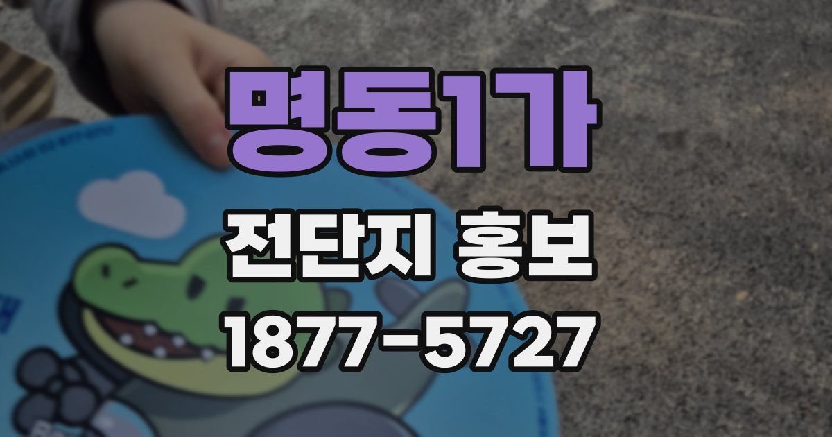 명동1가 전단지 홍보