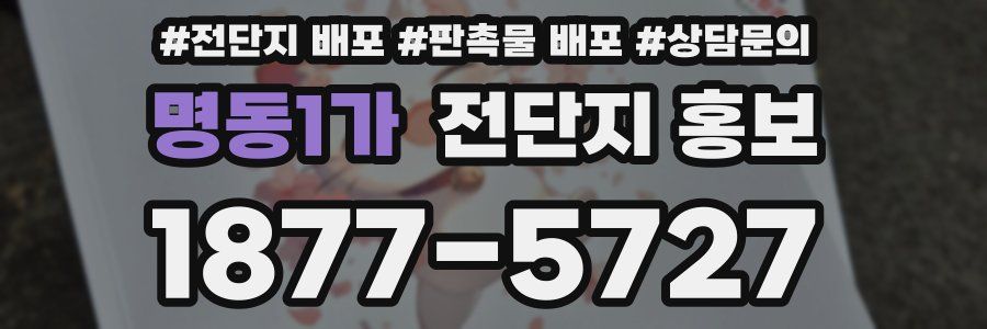 명동1가 전단지 홍보