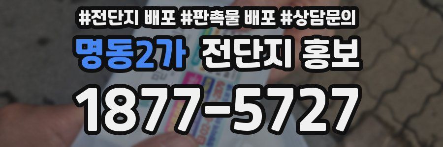 명동2가 전단지 홍보