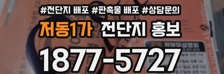 저동1가 전단지 홍보
