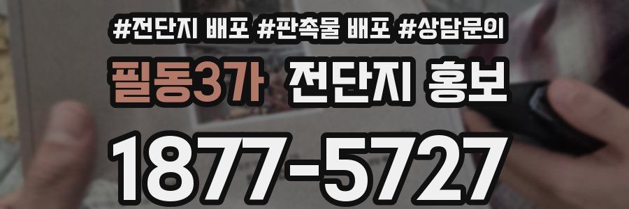 필동3가 전단지 홍보