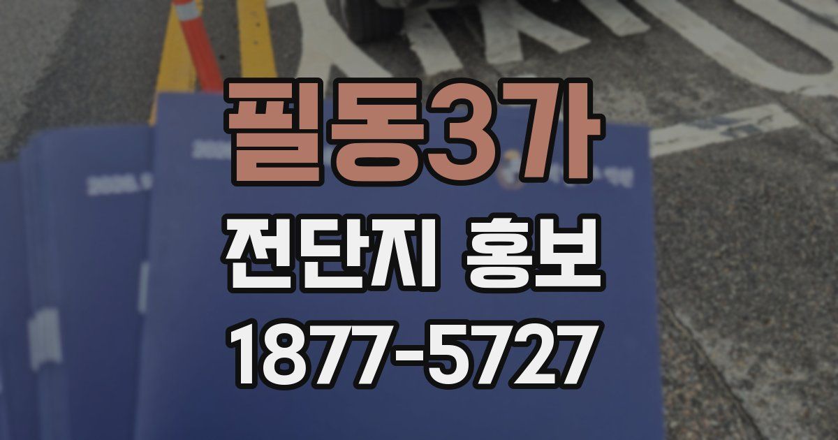 필동3가 전단지 홍보