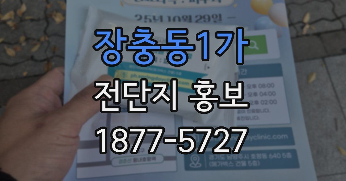 장충동1가 전단지 홍보
