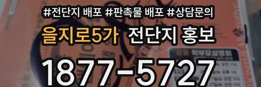 을지로5가 전단지 홍보