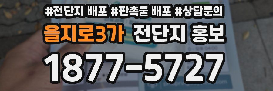 을지로3가 전단지 홍보