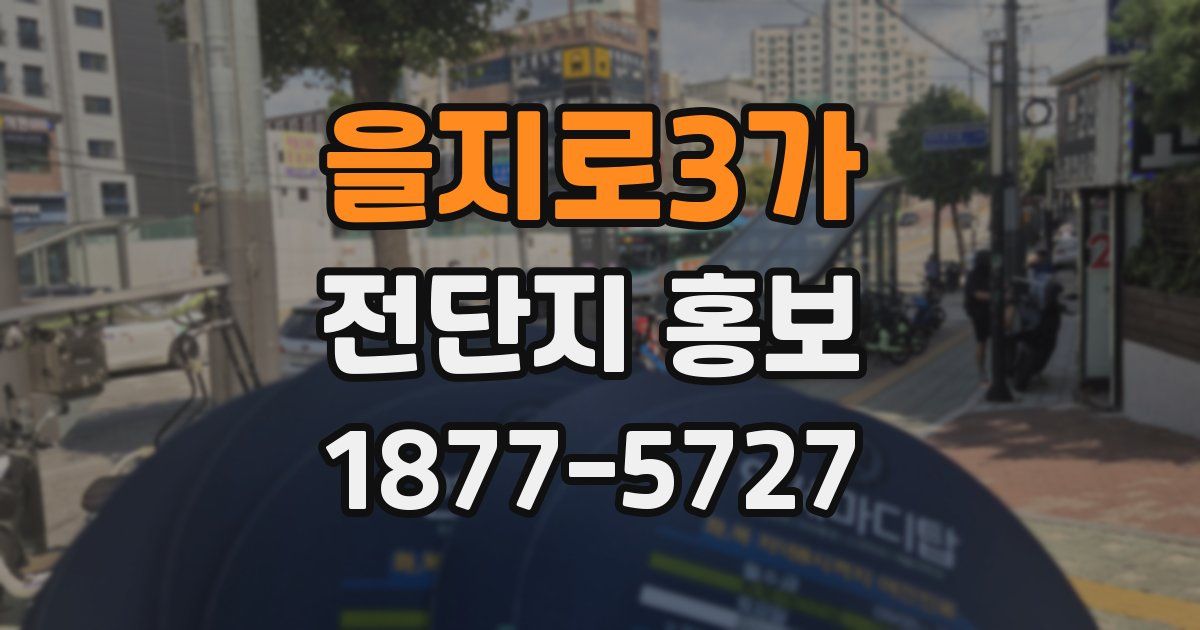 을지로3가 전단지 홍보
