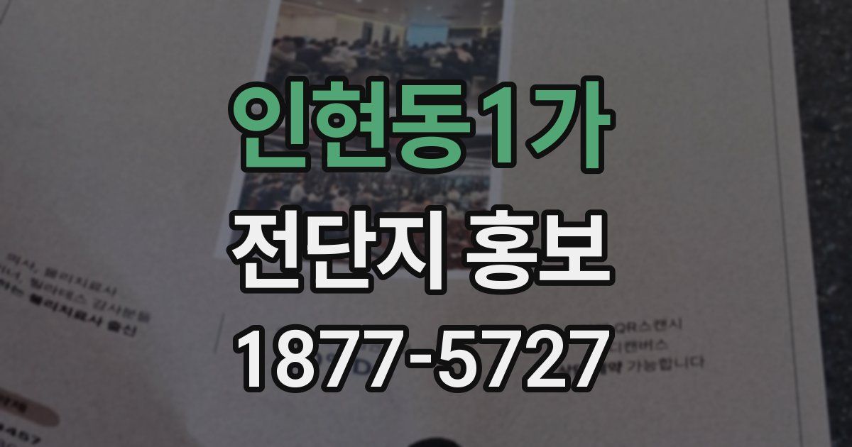인현동1가 전단지 홍보