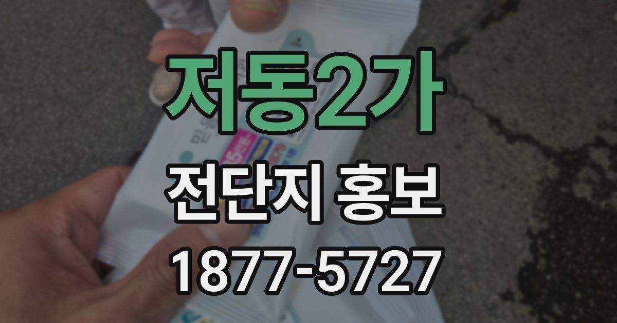 저동2가 전단지 홍보