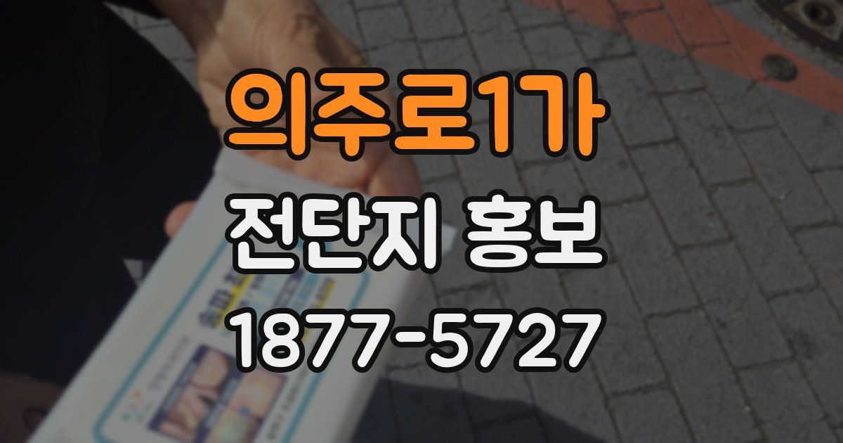 의주로1가 전단지 홍보