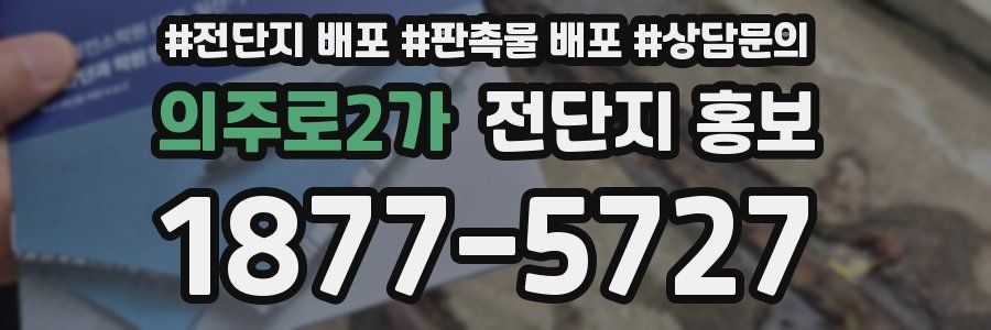 의주로2가 전단지 홍보