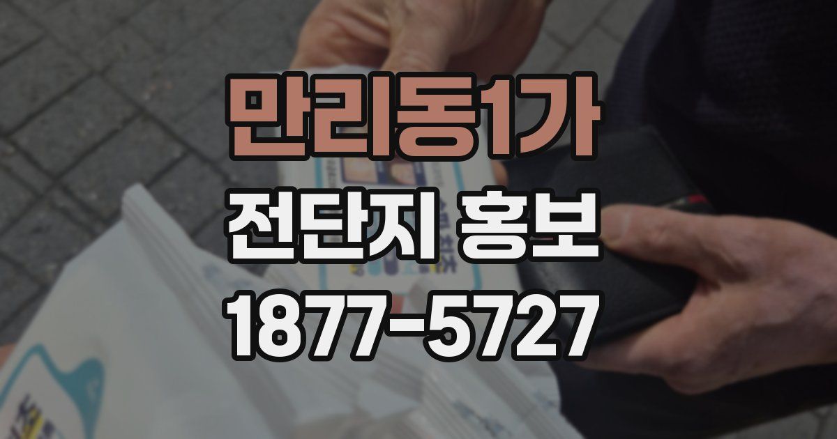 만리동1가 전단지 홍보