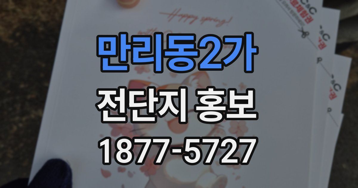 만리동2가 전단지 홍보