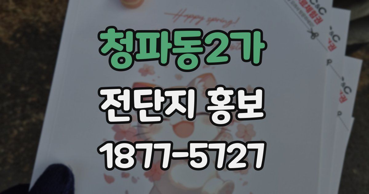 청파동2가 전단지 홍보