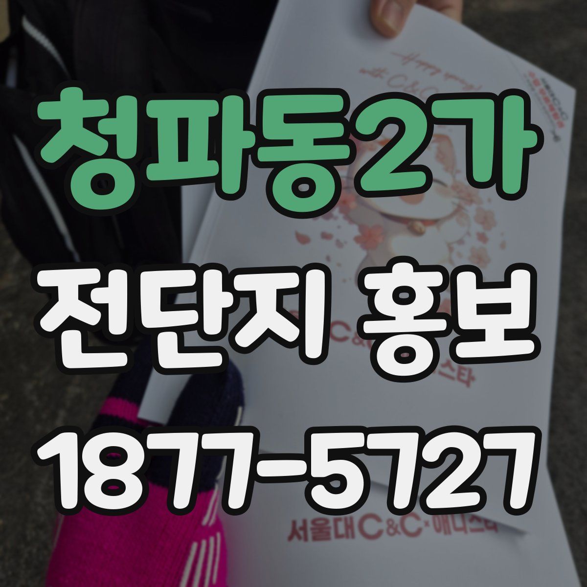 청파동2가 전단지 홍보