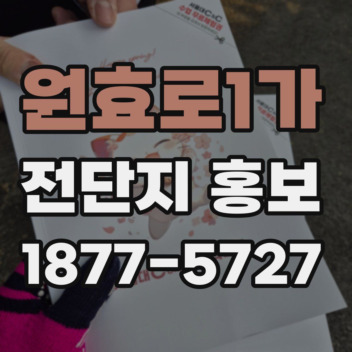원효로1가 전단지 홍보